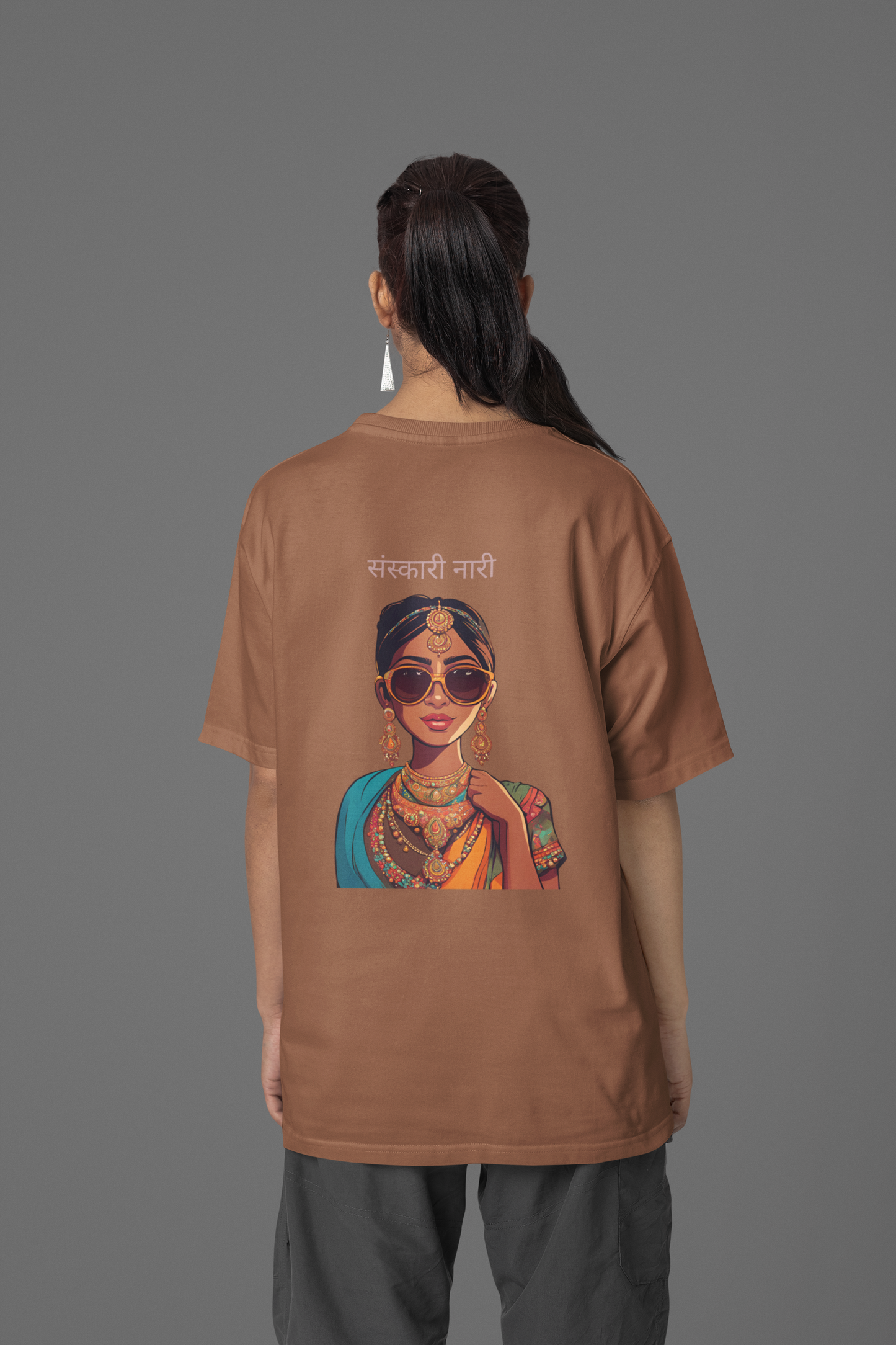 संस्कारी नारी |Oversized T-Shirt | noice&toit