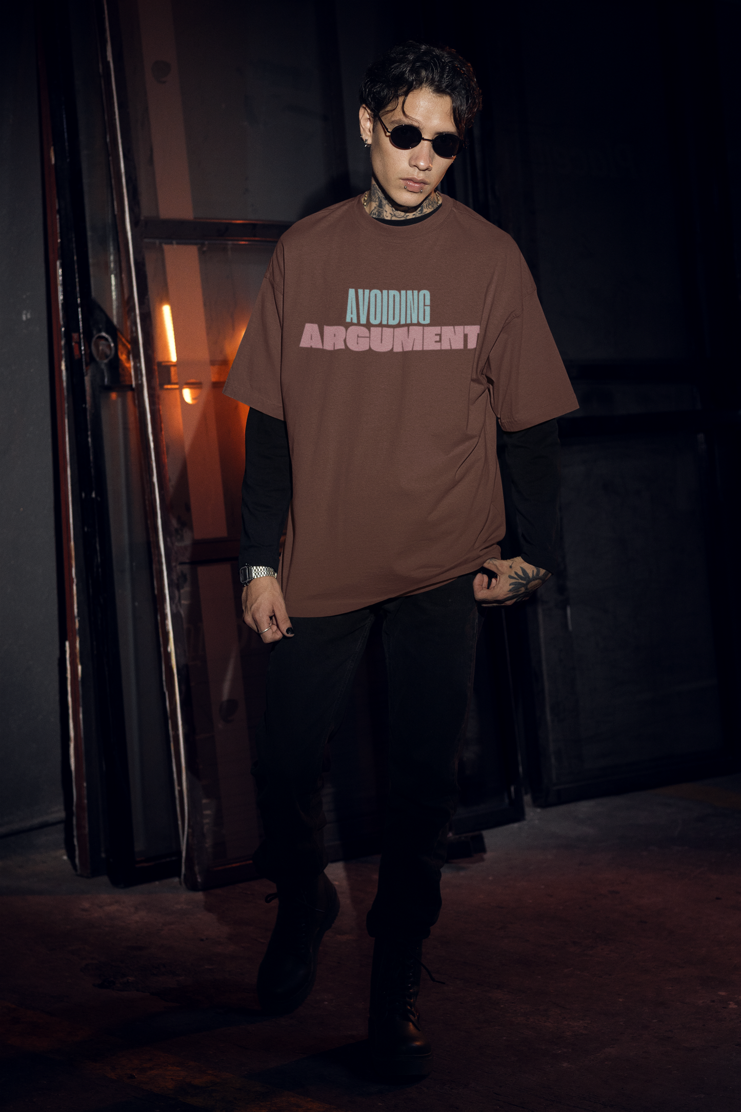 AVOIDING ARGUMENTS | Unisex | Your Go To Oversized Tee | noice&toit