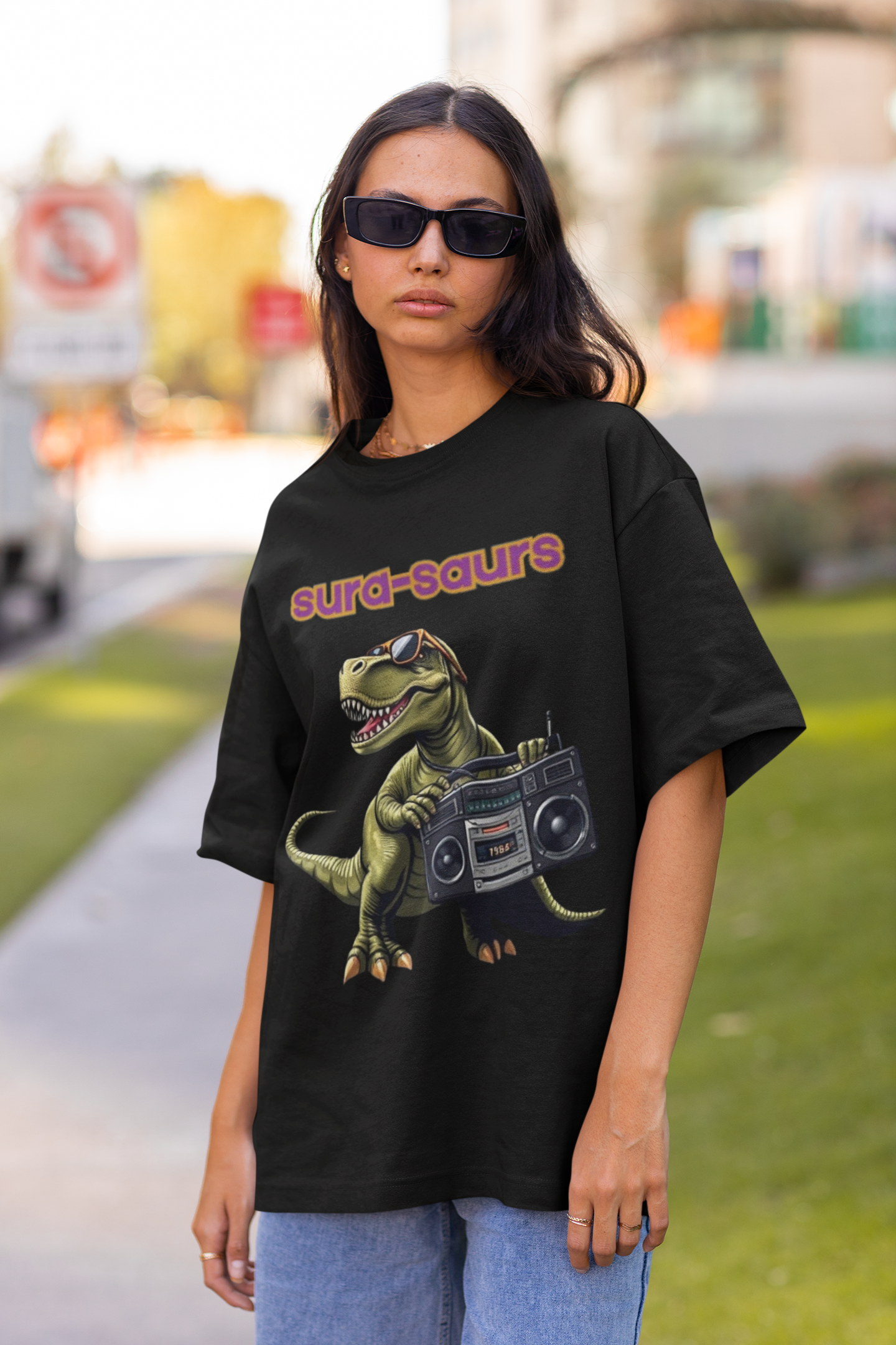 SURA-SAURS | Unisex | Dino Fit Oversized Tee | noice&toit