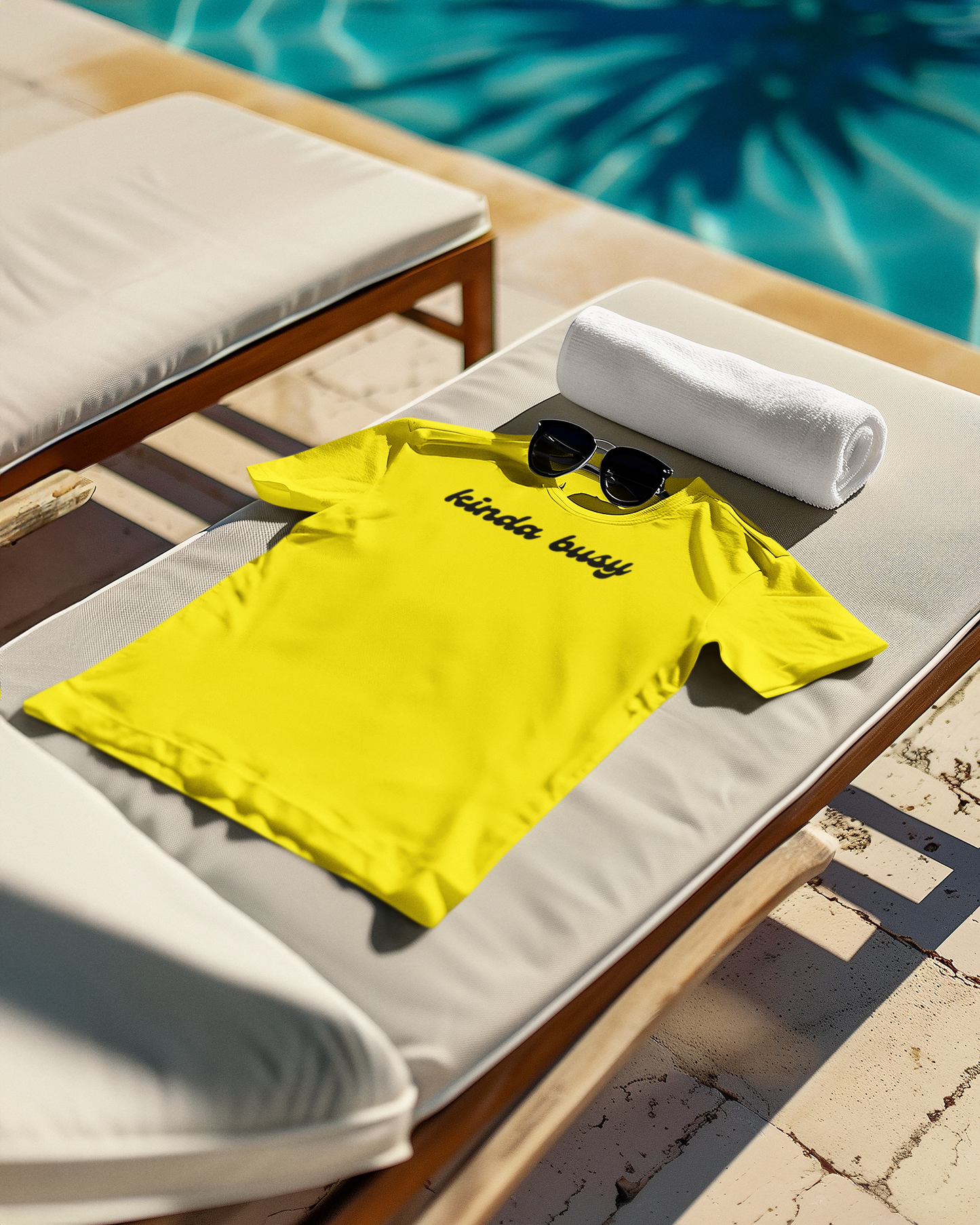 KINDA BUSY | Unisex | Bio Wash Regular Fit T-Shirt