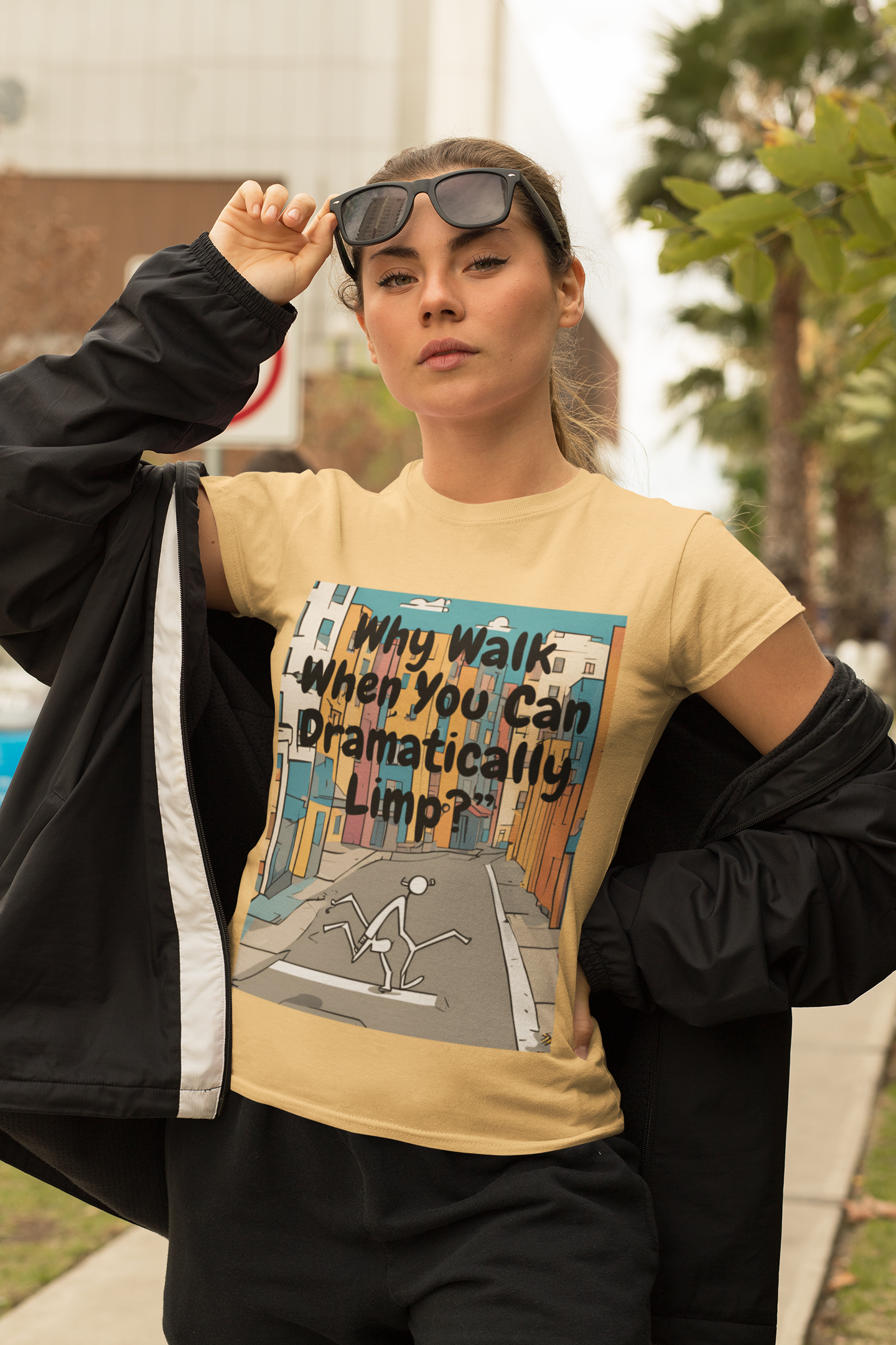 FUNNY PRINTED | UNISEX | Regular Fit Bio Wash T-Shirt