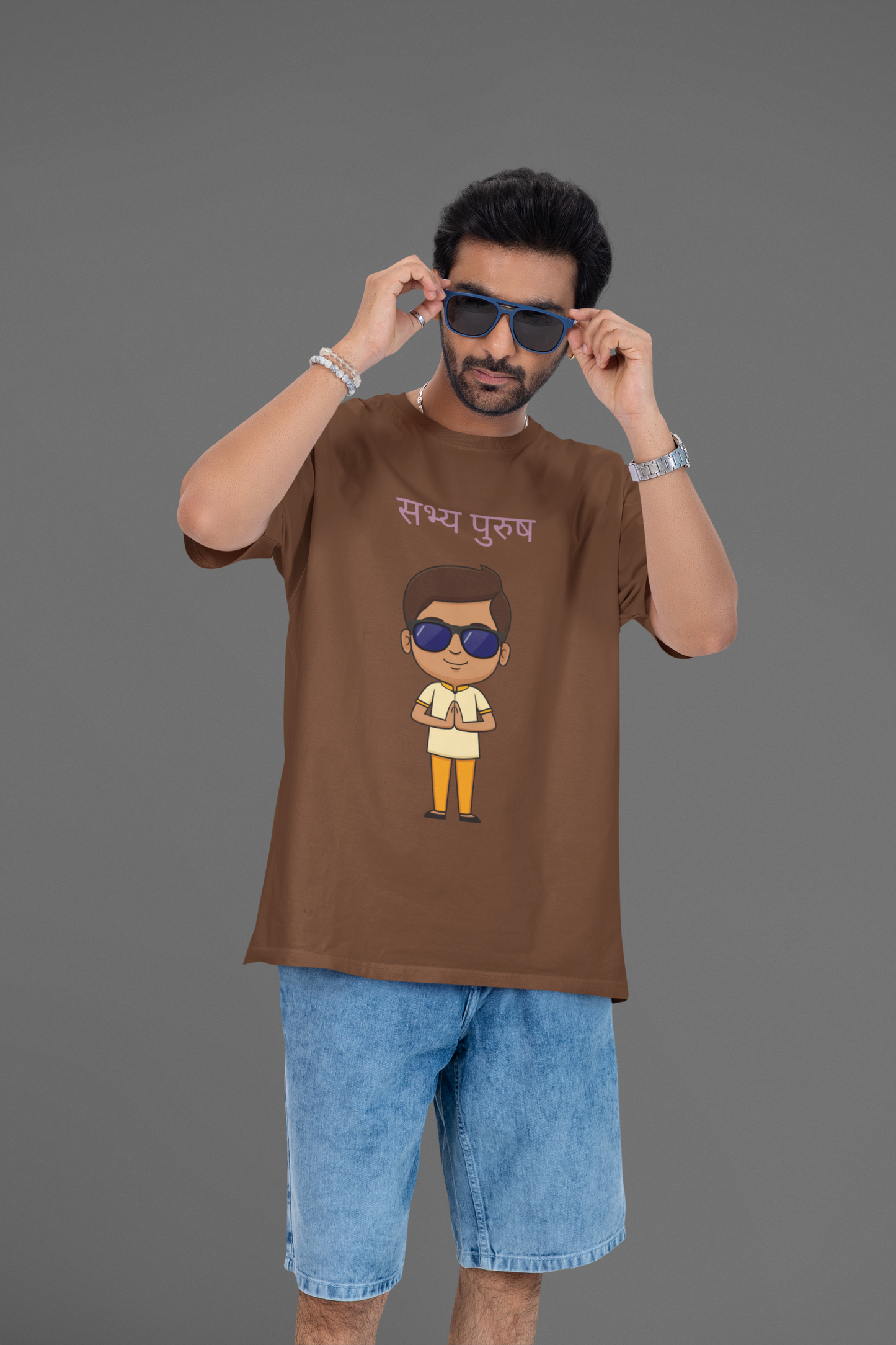 Sabhya Purush | Men | Comfy Fit Oversized Tee | noice&toit