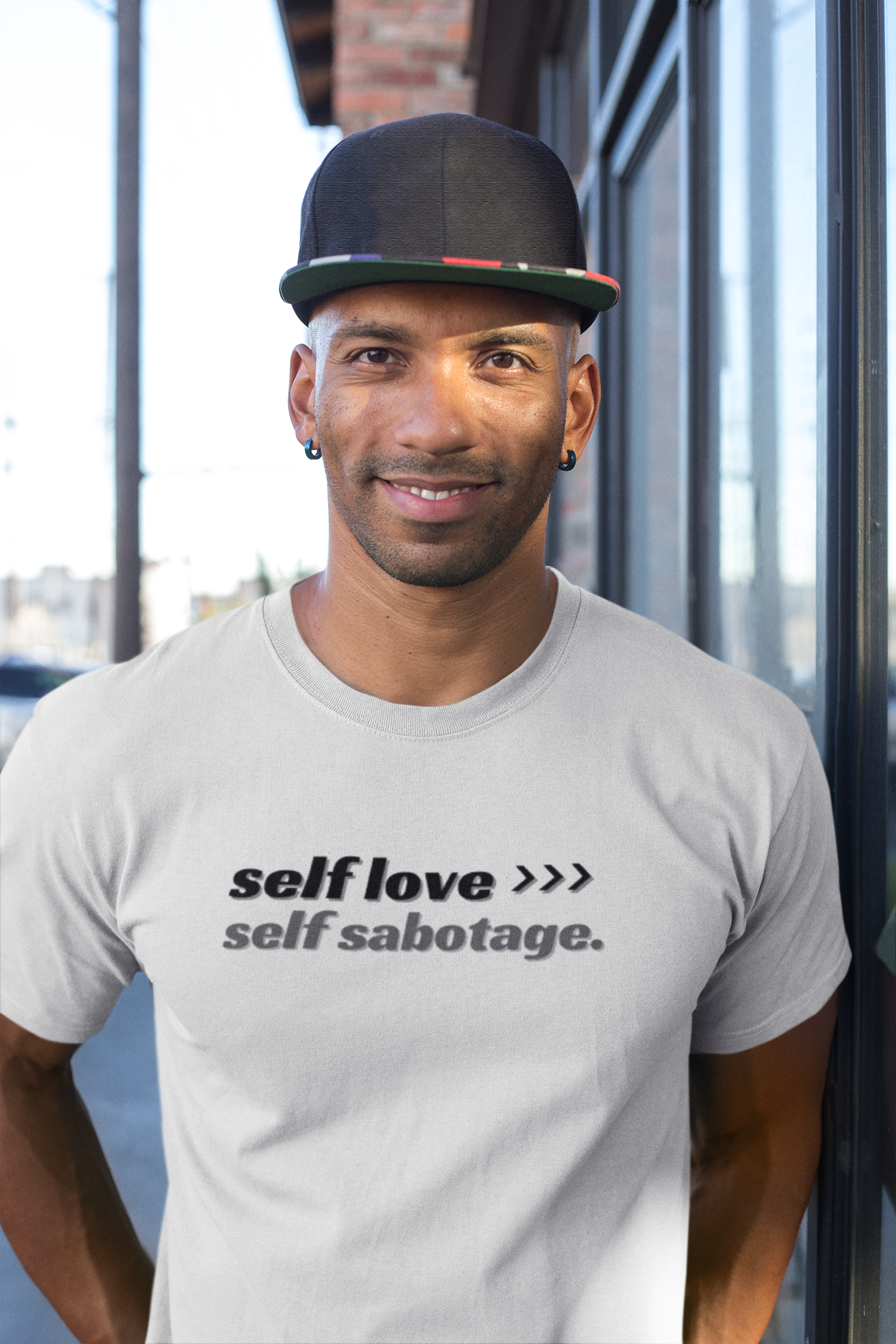 White | Self Love | Men| Bio Wash Regular Fit T-shirt | noice&toit